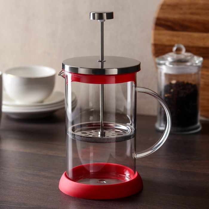 Френч-пресс 800 мл "Келли", цвет красный