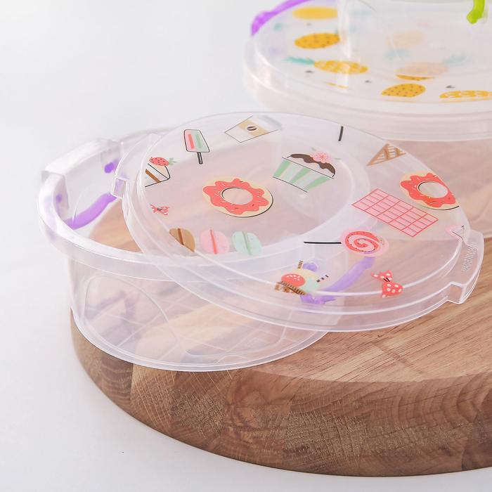 Набор ланч-боксов круглых 3 шт "Леденцы" 19х18/15х14/12х11 Цвет МИКС