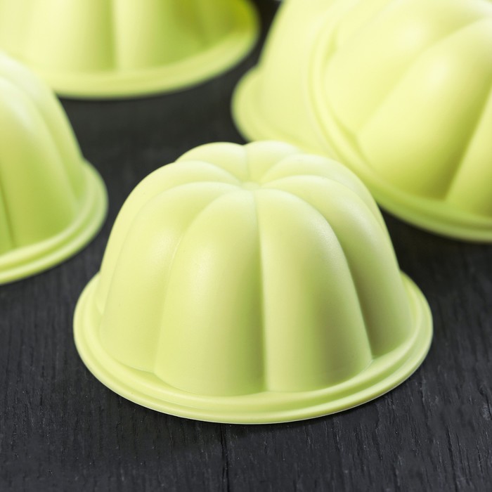 Набор форм для выпечки, 6 шт 6,6х6,6х4,5 см "Сладость", цвета Микс