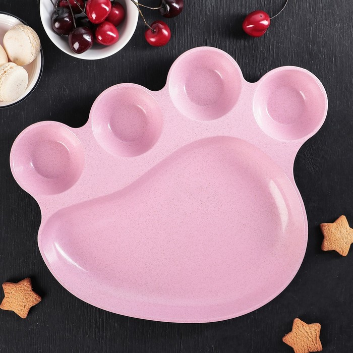 Менажница 5 ячеек "Лапка" 32х28х3 см, цвета МИКС