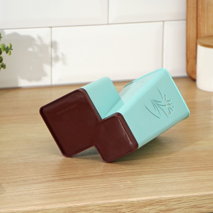 Сушилка для столовых приборов 2 отделения "Аленький цветочек" 15х11х16,5 см, цвета МИКС