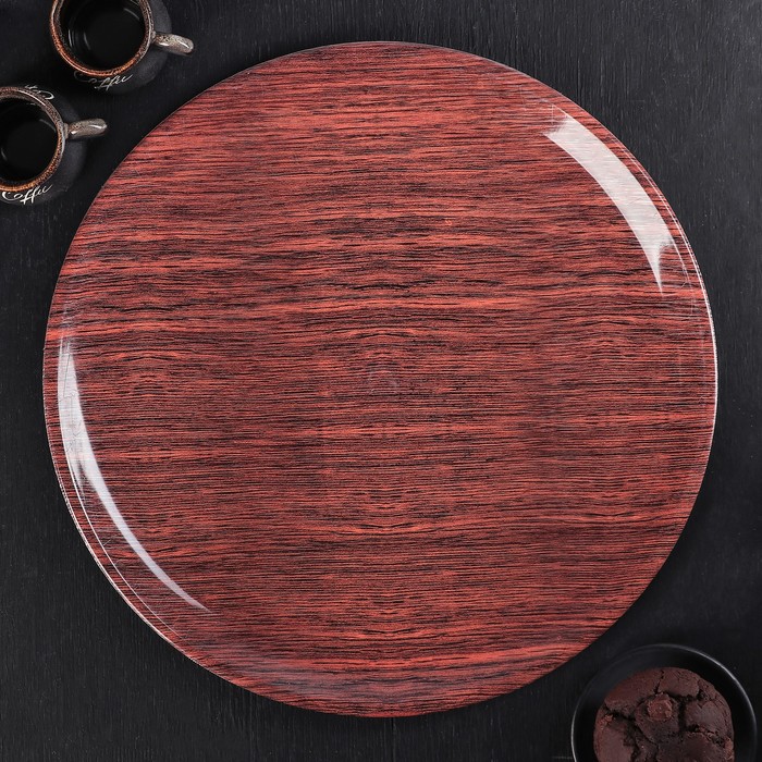 Поднос круглый 38 см "Венге"
