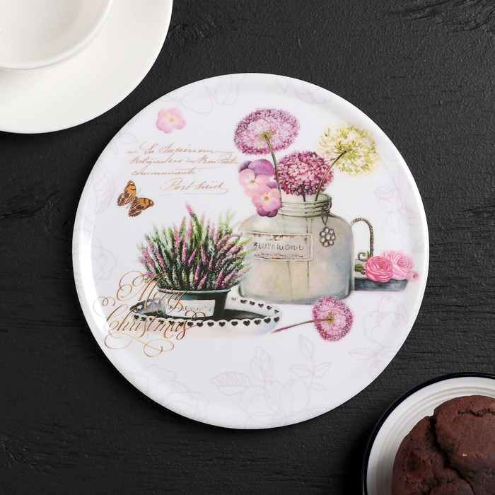 Поднос 16,5 см "Весенний мотив", цвета МИКС