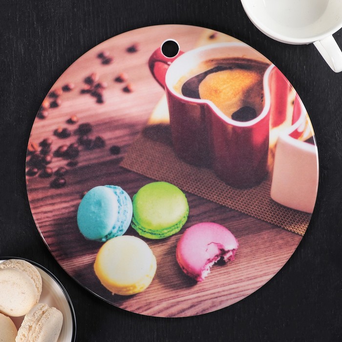 Поднос круглый 21,5 см "Хорошее настроение", цвета МИКС