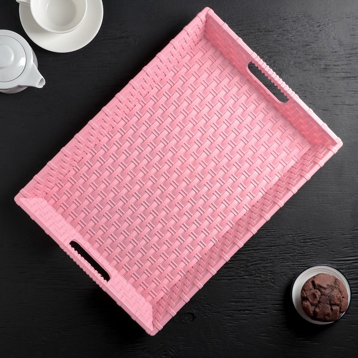 Поднос прямоугольный "Ротонг", цвет белый