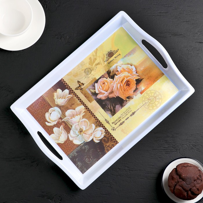 Поднос прямоугольный "Американо", цвета МИКС