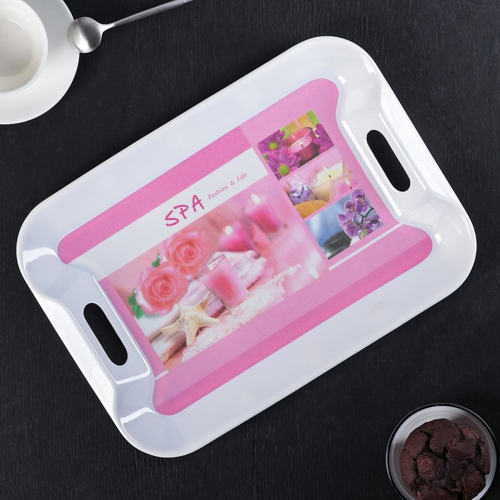 Поднос прямоугольный Spa, цвета МИКС