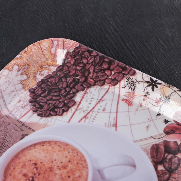 Поднос прямоугольный "Кофе брейк", цвета МИКС