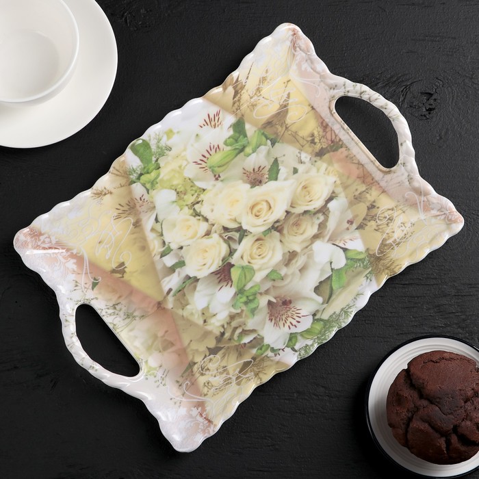 Поднос прямоугольный "Ботанический сад", цвета МИКС