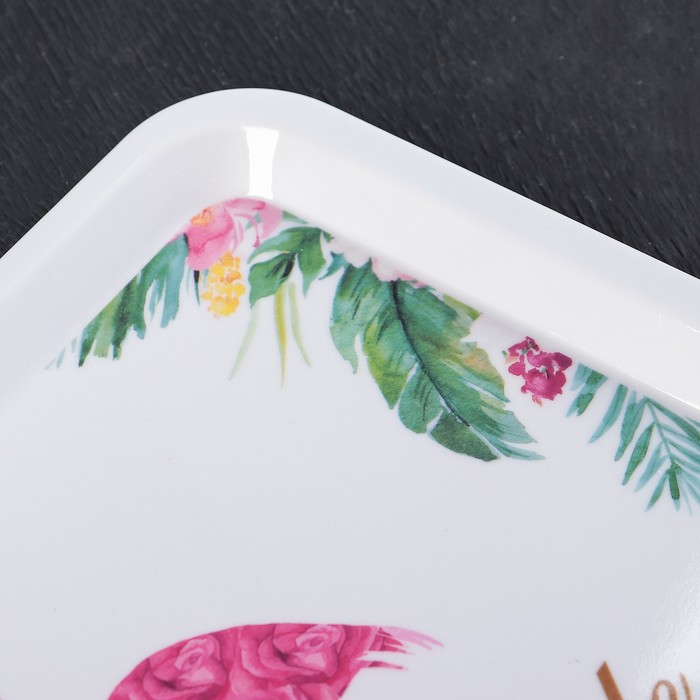 Поднос прямоугольный "Фламинго"