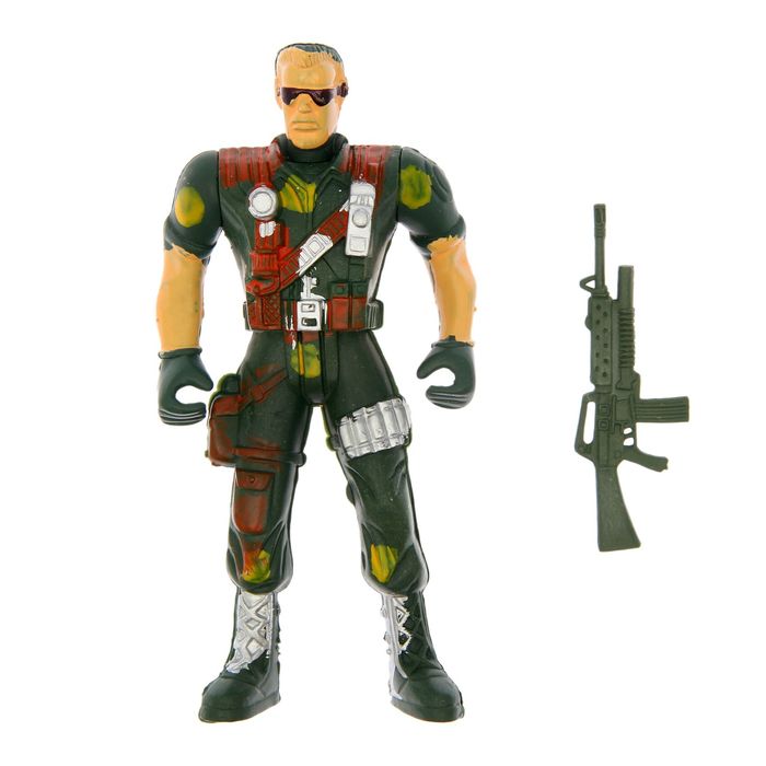 Фигурка солдатика "Храбрец", с оружием, МИКС