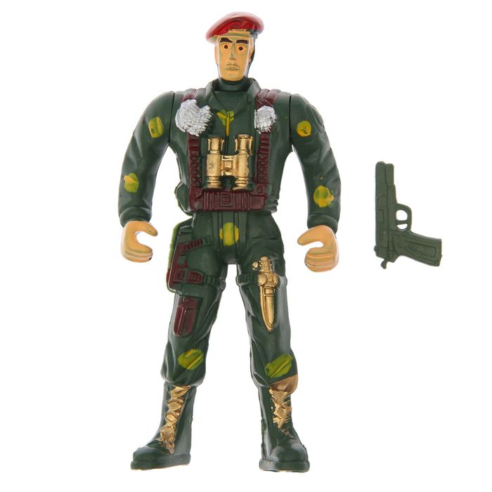 Фигурка солдатика "Храбрец", с оружием, МИКС