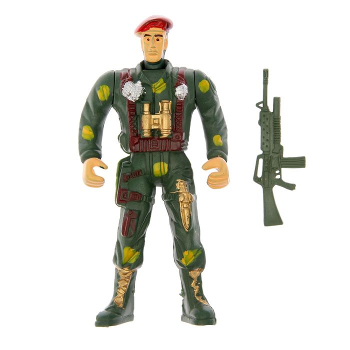 Фигурка солдатика "Храбрец", с оружием, МИКС