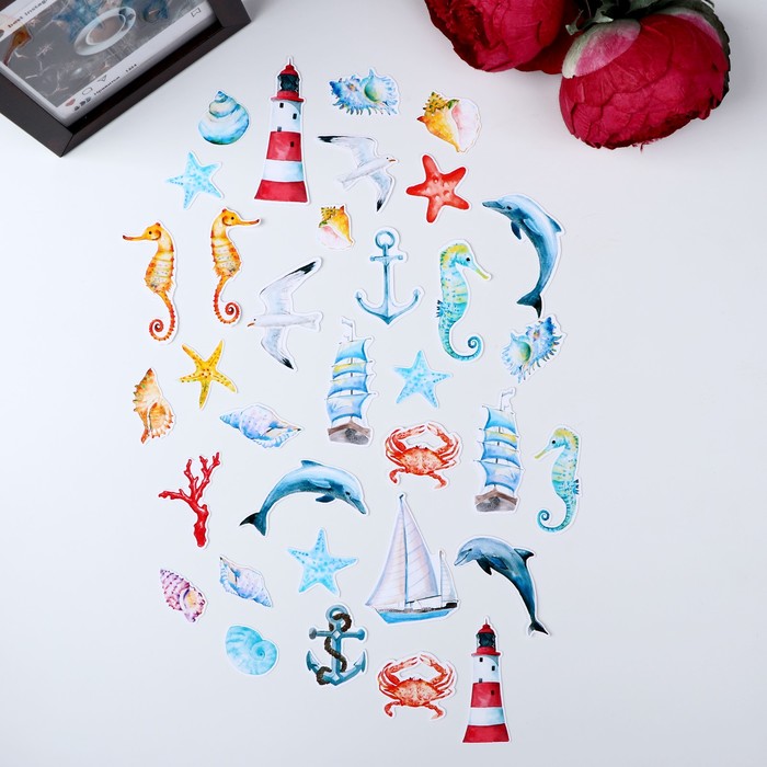 Набор высечек для скрапбукинга "Sea party" 31 элемент