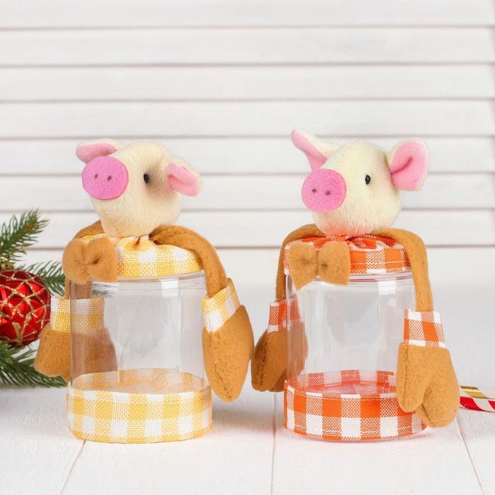 Конфетница "Поросёнок висячие лапки" цвета МИКС, вместимость 200 г