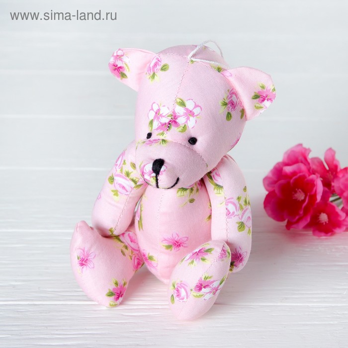 Мягкая игрушка-подвеска «Мишка в цветочек», цвета МИКС мягкая кукла девчушка юбочка в цветочек