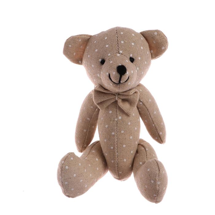 Мягкая игрушка "Мишка в горошек" мальчик и девочка