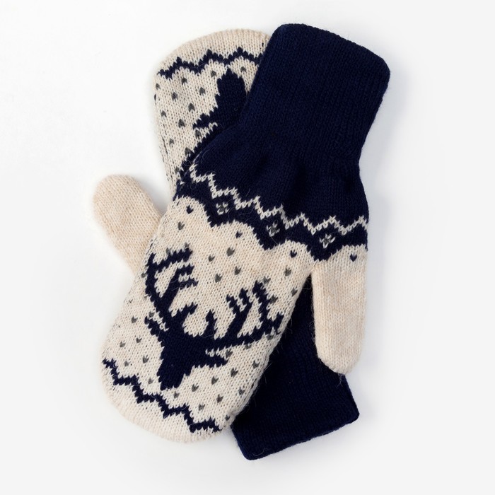 Подарочный набор "С Новым годом. Снежинки" термостакан, варежки р-р 19