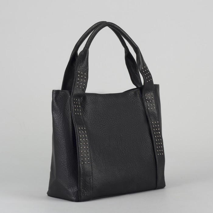 Сумка женская, отдел с перегородкой на молнии, наружный карман, цвет чёрный