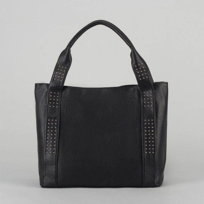 Сумка женская, отдел с перегородкой на молнии, наружный карман, цвет чёрный