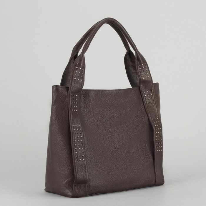 Сумка женская, отдел с перегородкой на молнии, наружный карман, цвет кофе