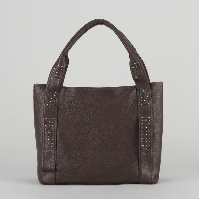 Сумка женская, отдел с перегородкой на молнии, наружный карман, цвет кофе