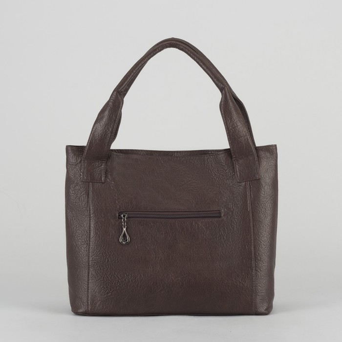 Сумка женская, отдел с перегородкой на молнии, наружный карман, цвет кофе