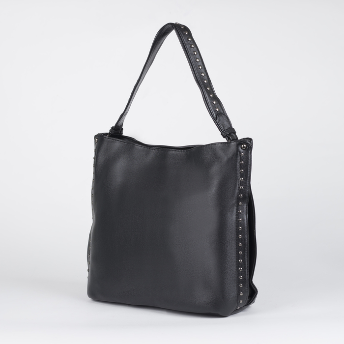 Сумка женская, отдел на молнии, наружный карман, цвет чёрный