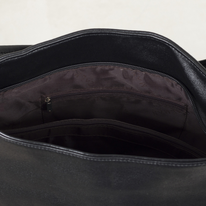 Сумка женская, отдел на молнии, наружный карман, цвет чёрный