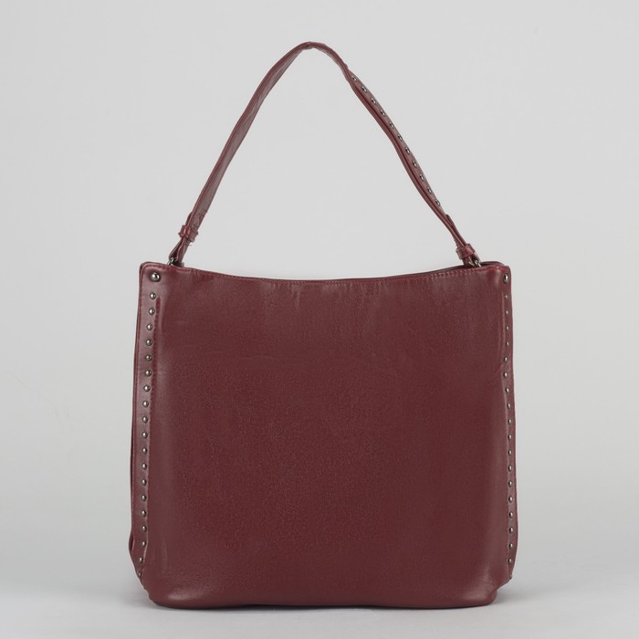 Сумка женская, отдел на молнии, наружный карман, цвет бордовый