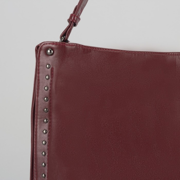 Сумка женская, отдел на молнии, наружный карман, цвет бордовый