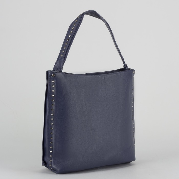 Сумка женская, отдел на молнии, наружный карман, цвет синий