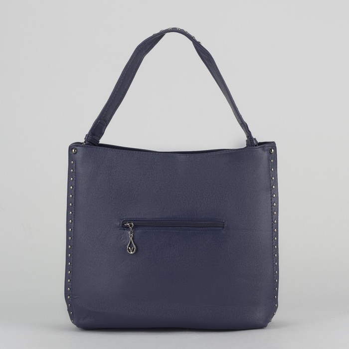 Сумка женская, отдел на молнии, наружный карман, цвет синий