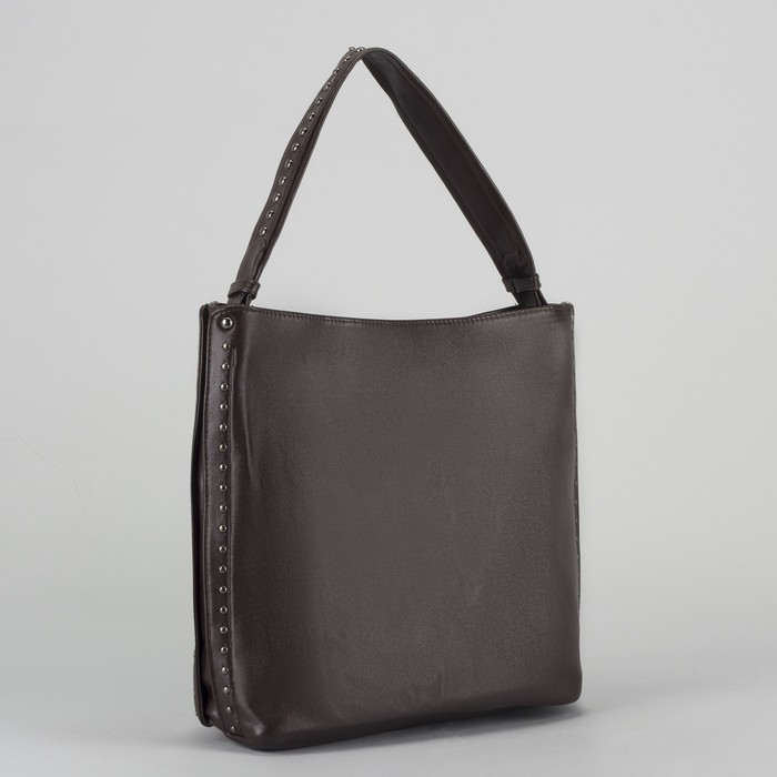 Сумка женская, отдел на молнии, наружный карман, цвет кофе