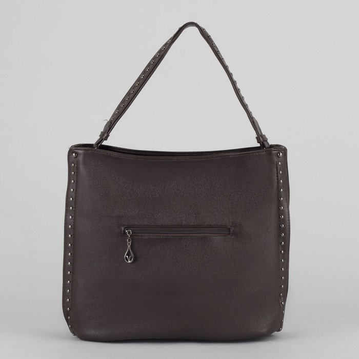 Сумка женская, отдел на молнии, наружный карман, цвет кофе