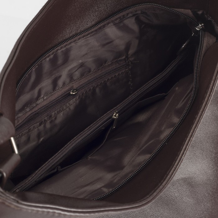 Сумка женская, отдел на молнии, наружный карман, цвет кофе