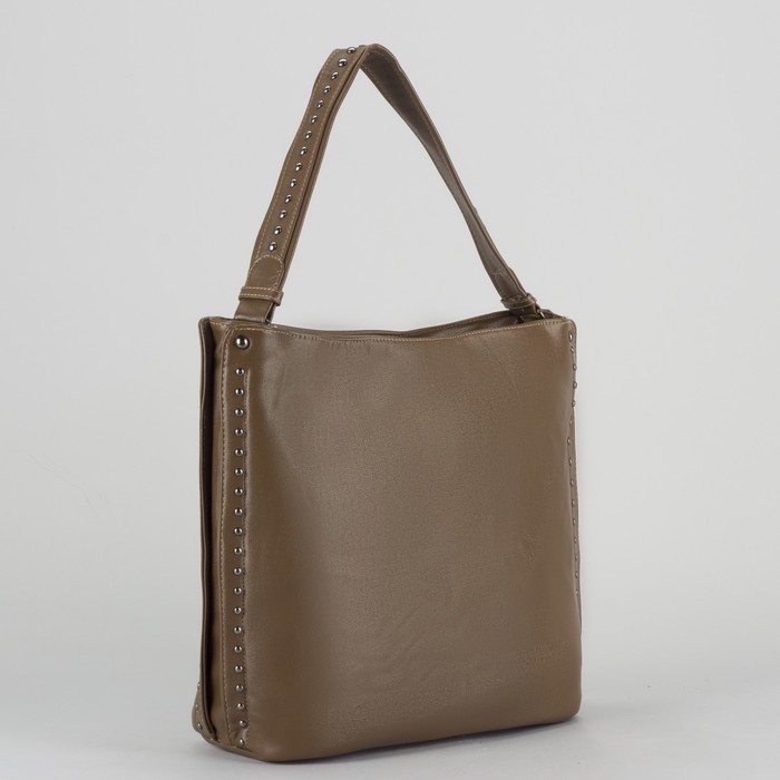 Сумка женская, отдел на молнии, наружный карман, цвет хаки