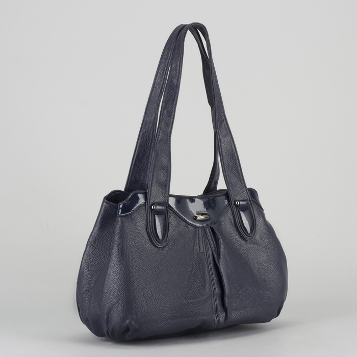 Сумка женская, 2 отдела на молниях, наружный карман, цвет чёрный