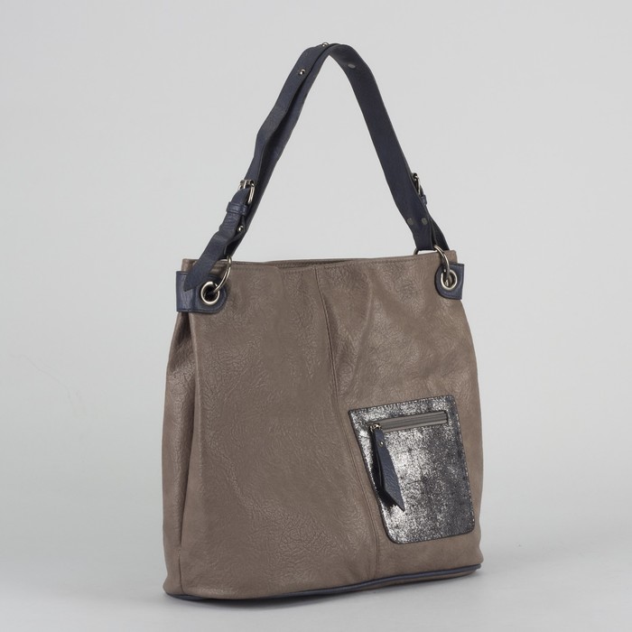 Сумка женская, отдел на молнии, 2 наружных кармана, цвет хаки