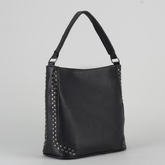 Сумка женская, отдел на молнии, наружный карман, цвет чёрный