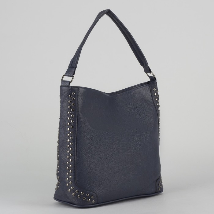 Сумка женская, отдел на молнии, наружный карман, цвет синий