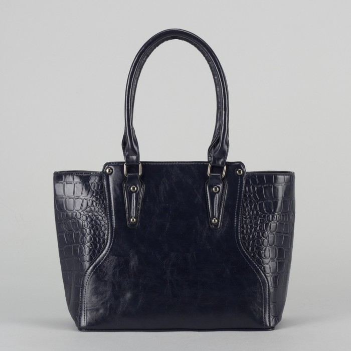 Сумка женская, отдел с перегородкой на молнии, наружный карман, цвет синий