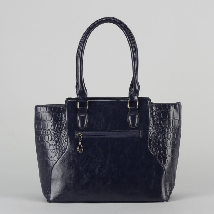 Сумка женская, отдел с перегородкой на молнии, наружный карман, цвет синий