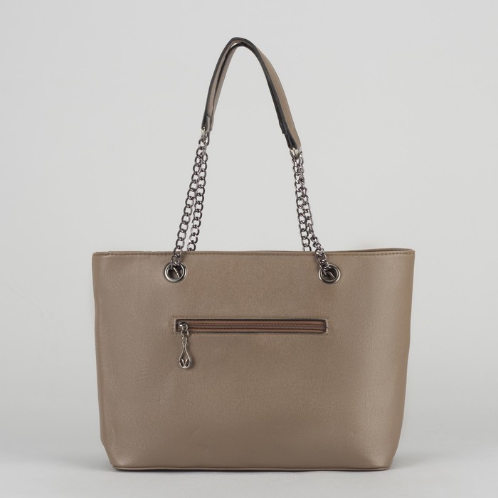 Сумка женская, отдел с перегородкой на молнии, 2 наружных кармана, цвет хаки