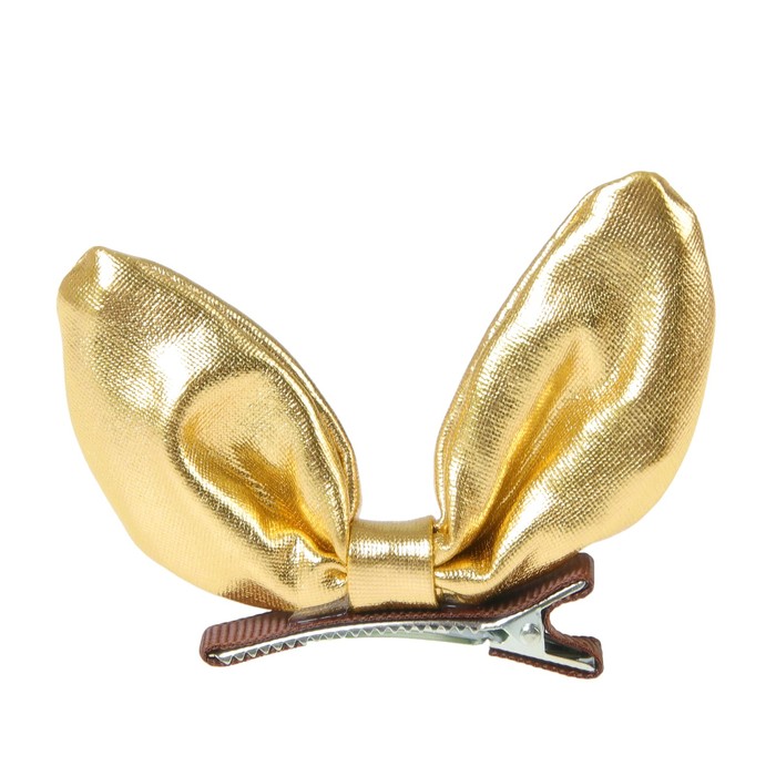 Карнавальный зажим &quot;Бантик&quot;, цвет золотой