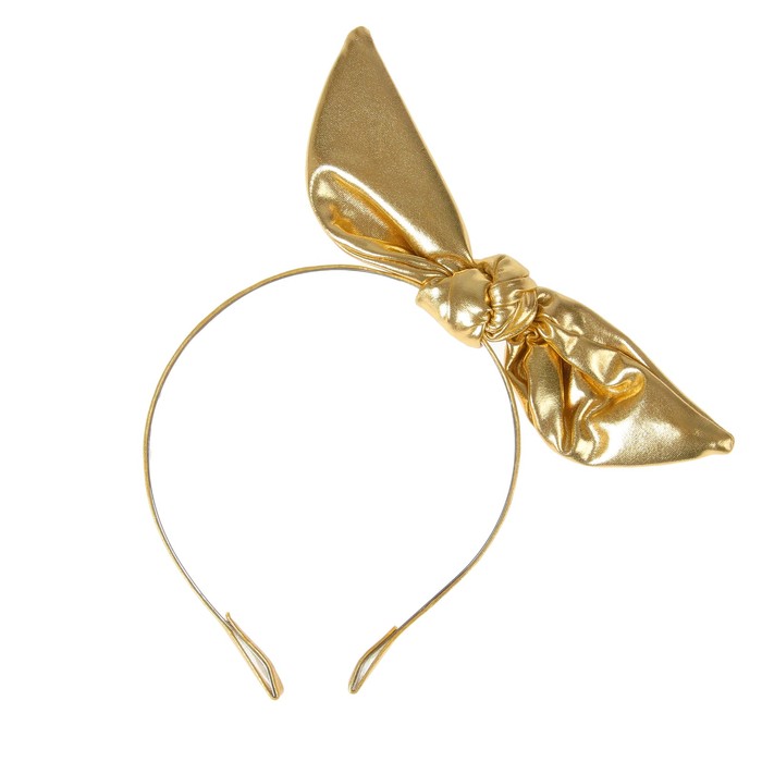 Карнавальный ободок "Бантик", цвет золото
