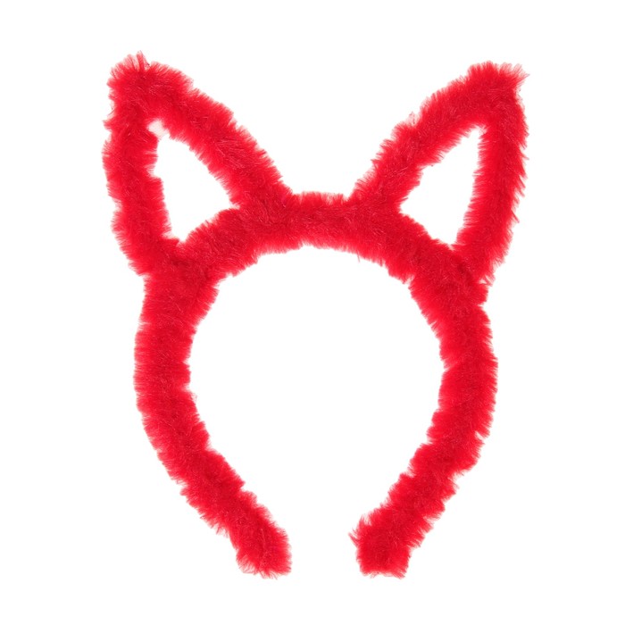 Карнавальный ободок "Кошечка", цвет красный