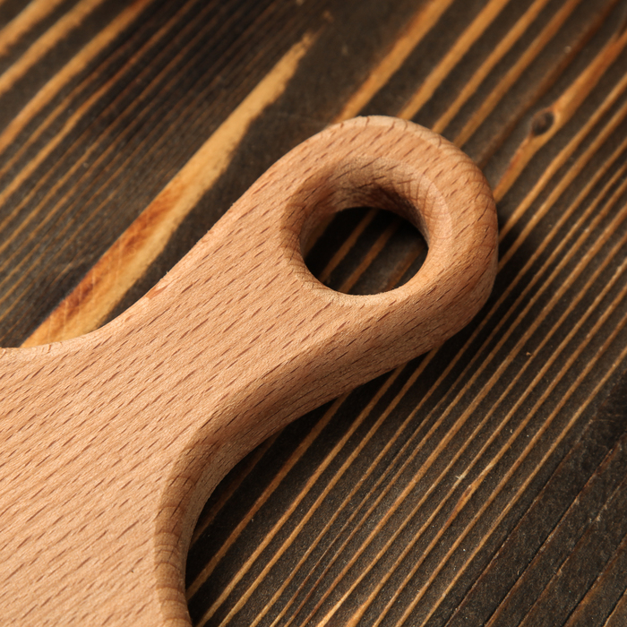 Доска разделочная, с ручкой, массив бука, 35 х 20 см