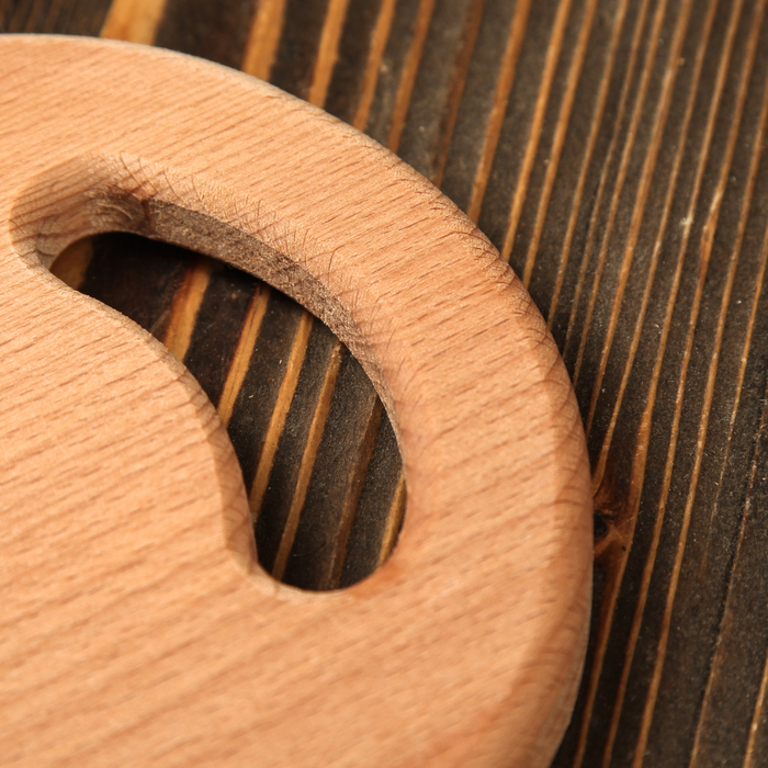 Доска разделочная, овальная, массив бука, 25 х 15 см