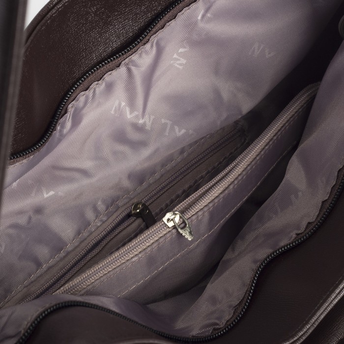 Сумка-рюкзак, отдел на молнии, 2 наружных кармана, цвет кофе